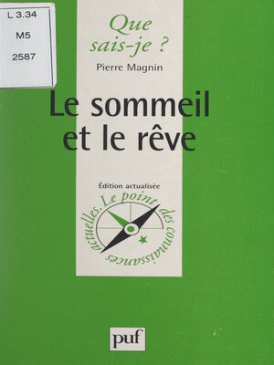 cover image of Le sommeil et le rêve